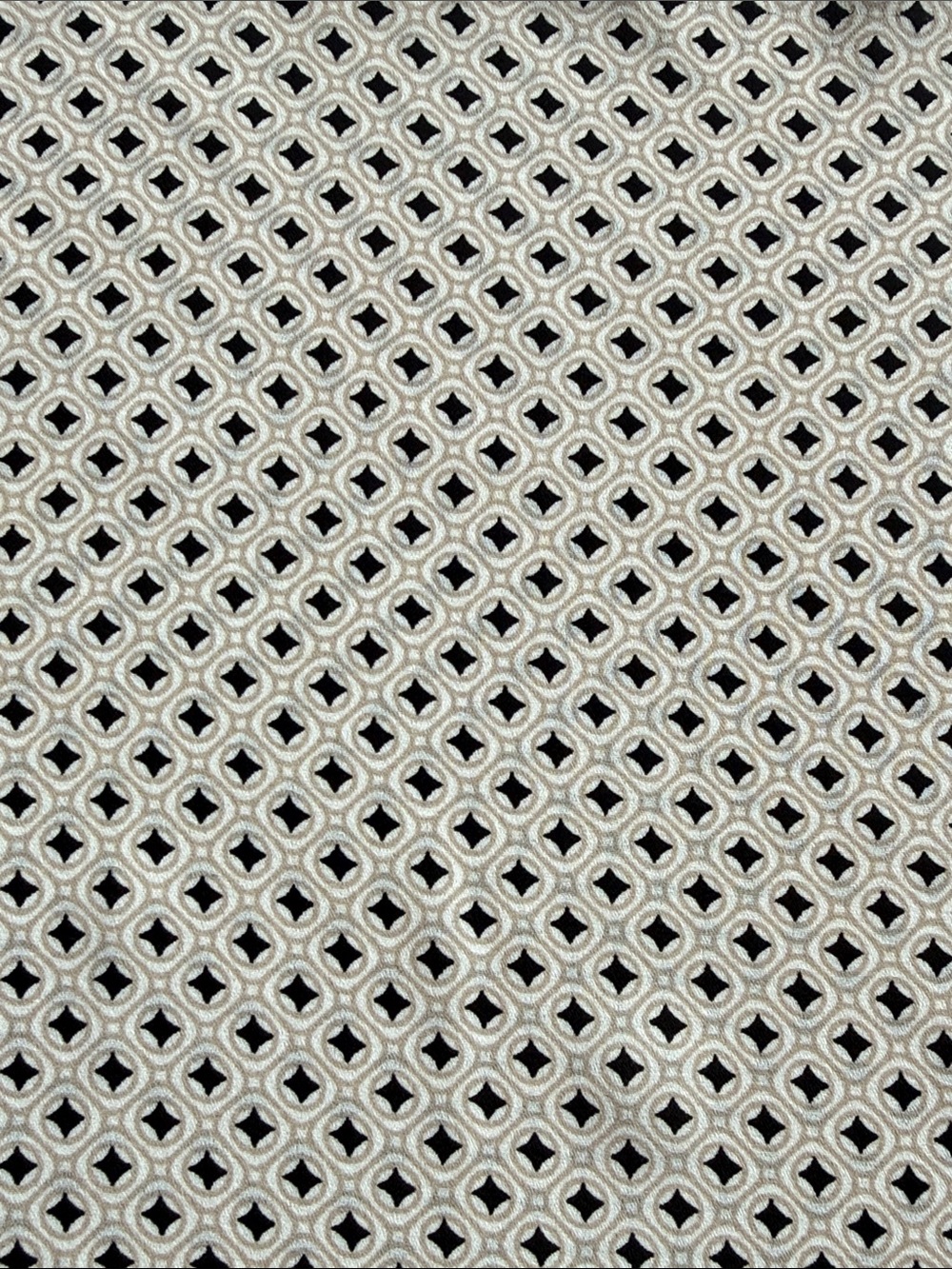 H&M Black, White, Taupe Geometric Dot Black Collar Sleeveless Shirt Sheath Dress - Picture 7 of 7